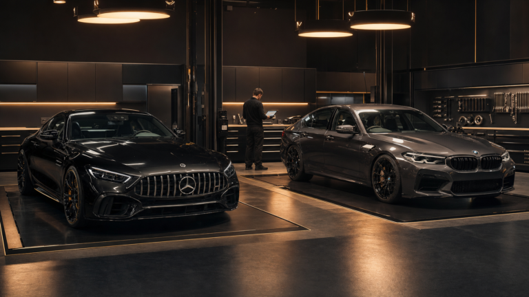 Mercedes、BMW 歐系豪華車於黑金 Premium Garage 接受專業保養